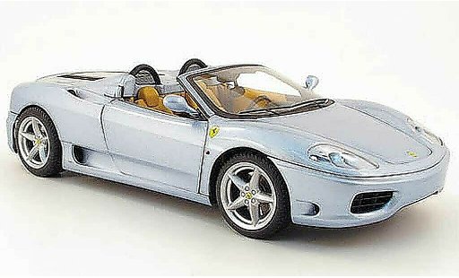 Ferrari 360 Modena Spider 1/18 Hot Wheels the italian job graublau modellautos