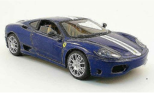 Ferrari 360 Modena Challenge 1/18 Hot Wheels stradale blau avec italia-bandes modellautos