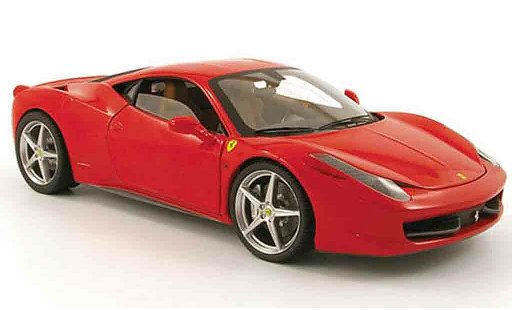 Ferrari 458 Italia 1/18 Hot Wheels rot 2009 modellautos