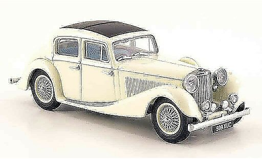Jaguar SS Base 1/43 Oxford 2.5 saloon creme modellautos