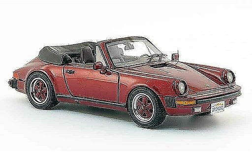 Porsche 911 Cabriolet 1/43 Neo Carrera Cabrio rot US Version 1985 modellautos