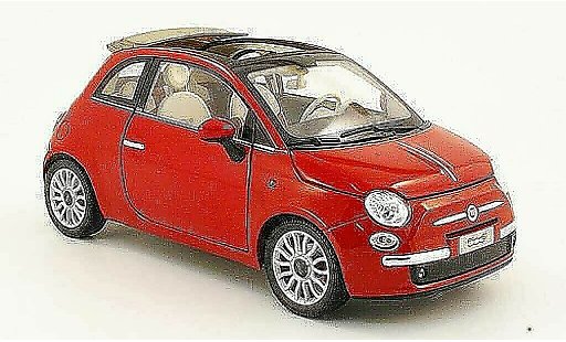 Fiat 500 Abarth 1/18 Norev cabriolet rot 2009 modellautos