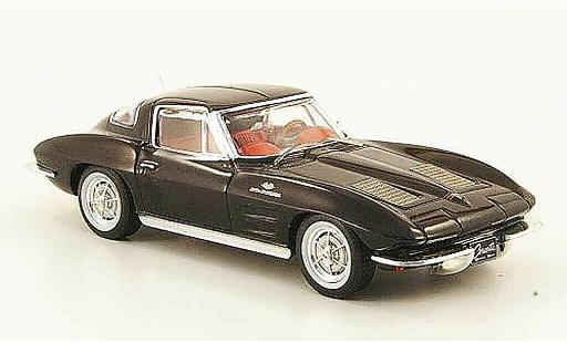 Chevrolet Corvette Coupe 1/43 IXO C2 schwarz avec rotem Interieur 1963 modellautos