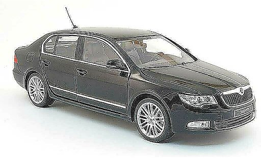 Skoda Superb 2008 1/18 Abrex II schwarz modellautos