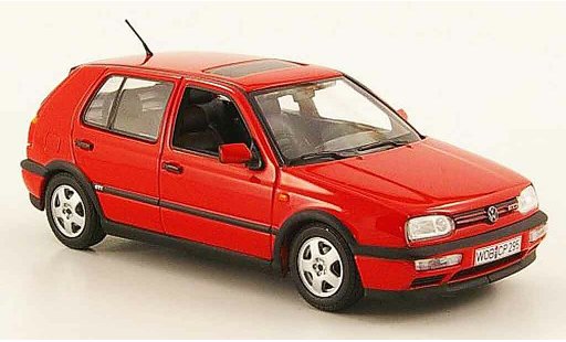 Volkswagen Golf GTI 1/43 Minichamps rot 1993 modellautos