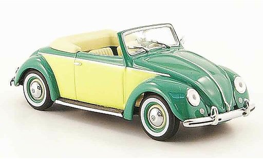 Volkswagen Coccinelle Cabriolet 1/43 Minichamps hebmuller gr&Atilde;&frac14;n gelb 1949 modellautos