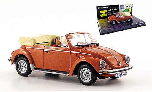 Volkswagen Coccinelle Cabriolet 1/43 Minichamps met braun angie und guido modellautos