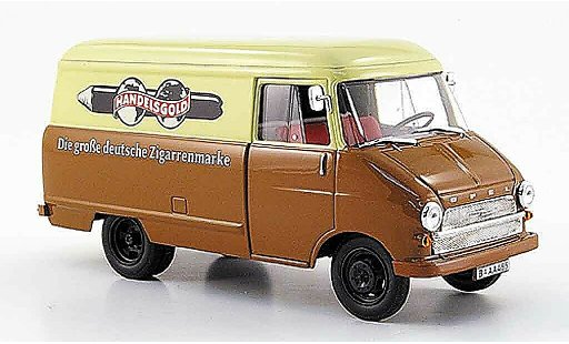 Opel Blitz Base 1/43 Starline kastenwagen a beige braun handelsor 1960 modellautos