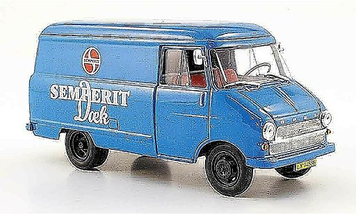Opel Blitz Base 1/43 Starline kastenwagen a blau semperit 1960 modellautos