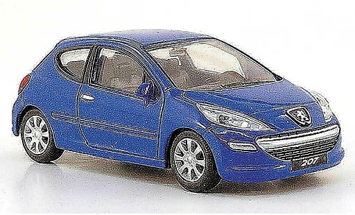 Peugeot 207 Base 1/43 Mondo Motors blau 3-turig modellautos