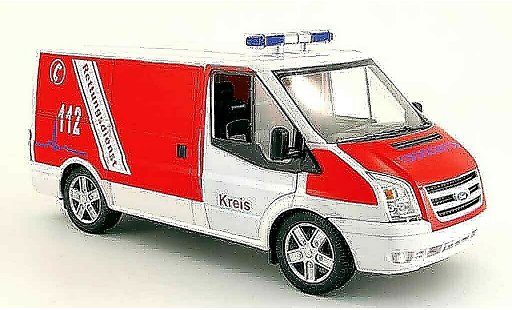 Ford Transit Kastenwagen 1/18 Powco kasten pompier rettungsdienst modellautos