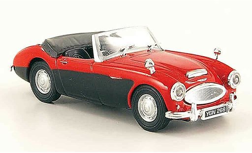 Austin Healey 100 /6 od bn6 1/43 Cararama rot schwarz modellautos