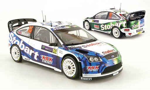Ford Focus RS WRC 1/18 Sun Star 08 no.16 stobart rallye irlande 2009 modellautos