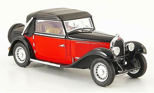 Bugatti 49 cabriolet 1/43 Luxcar rot schwarz geschlossen 1934 modellautos