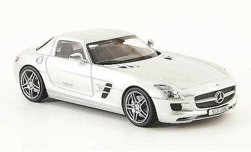 Mercedes SLS Coupe 1/43 Schuco AMG (C197) grau metallisee 2010 modellautos