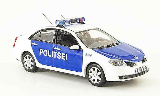 Nissan Primera Base 1/43 J Collection Politsei police Estland Linkslenker 2004 modellautos