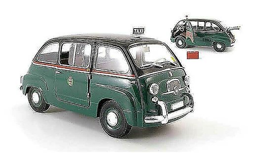 Fiat 600 Multipla 1/18 Mini Miniera taxi mailand ohne dachgepacktrager modellautos