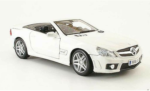 Mercedes Classe SL 63 1/18 Maisto amg weiss 2009 modellautos