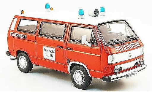 Volkswagen Combi B 1/43 Premium Cls t3b bus pompier rot weiss modellautos