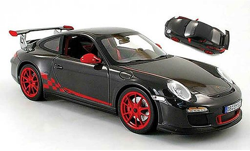 Porsche 911 GT3 RS 1/18 Norev 2009 grau/rot modellautos