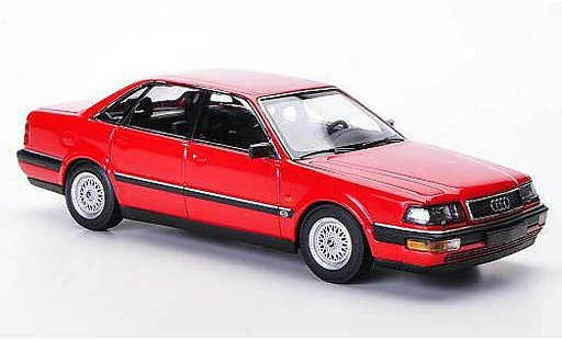 Audi V8 berline 1/43 Minichamps rot 1988 modellautos