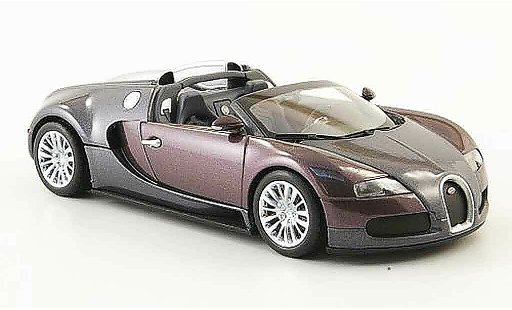 Bugatti Veyron Grand Sport 1/43 Minichamps grau violett 2009 modellautos