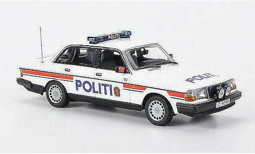 Volvo 240 GL 1/43 Minichamps Politi Polizei Norwegen 1986 modellautos