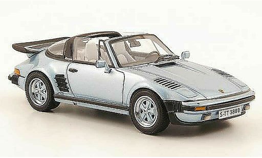 Porsche 911 Turbo 1/43 Neo SE Targa Flatnose blau 1987 modellautos