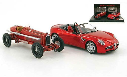 Alfa Romeo 8C 2300 1/43 M4 Evolution-Set: P3 (1932) rot + modellautos
