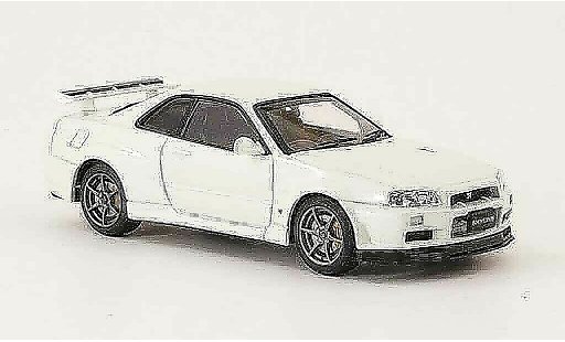 Nissan Skyline R34 1/43 Ebbro GT R V Spec II weiss 2001 02 modellautos