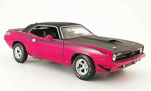 Plymouth Cuda 1970 1/18 Ertl aar pink/mattschwarz avec vinyldach modellautos