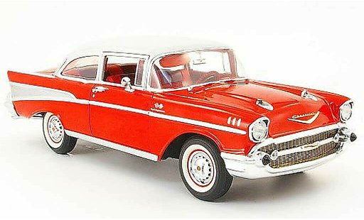 Chevrolet Bel Air Sedan 1/18 Highway 61 1957 rot/grau 2-portes modellautos