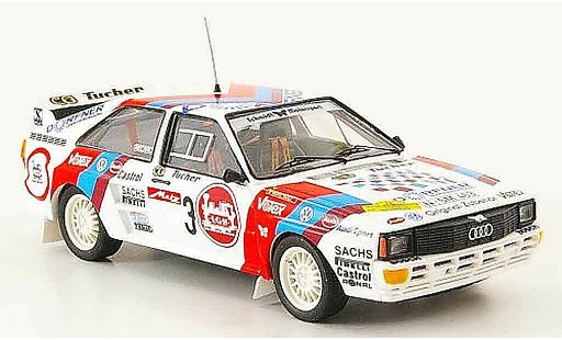 Audi Quattro rallye 1/43 Trofeu No.3 Duez Cantonati Metz 1985 modellautos