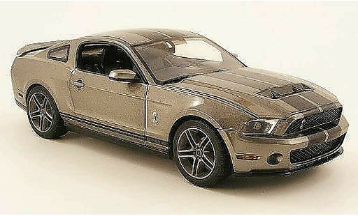 Shelby GT 500 2010 1/18 Greenlight grau avec bandes schwarzs modellautos