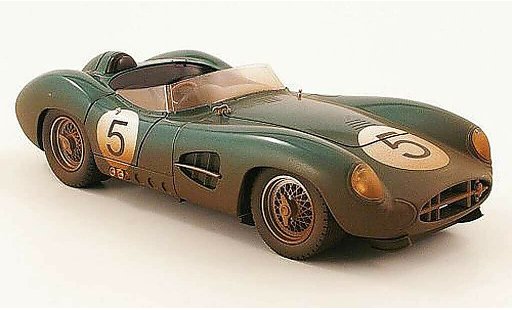Aston Martin DBR1 course 1/18 Shelby Collectibles no.5 mit rennspuren sieger 24h le mans 1959 modellautos