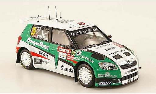 Skoda Fabia S2000 1/43 IXO No.39 Rally gro&Atilde;�britannien 2009 Brynildsen/Giraudet modellautos
