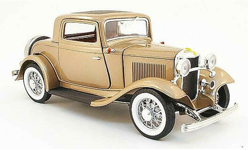 Ford 1932 3 Window Coupe 1/18 Yat Ming beige modellautos