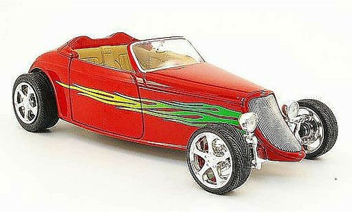 Ford Hot Rod 1933 1/18 Yat Ming cabrio rot avec flammendekor offen modellautos