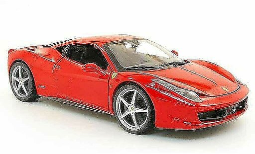 Ferrari 458 Italia 1/18 Hot Wheels rot 2010 modellautos