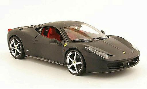 Ferrari 458 Italia 1/18 Hot Wheels matt schwarz modellautos
