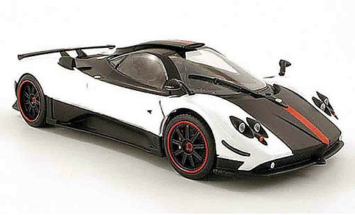 Pagani Zonda cinque 1/18 Mondo Motors weiss/schwarz/rot modellautos