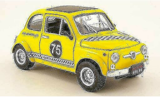 Fiat 500 Abarth 1/18 Mondo Motors 695ss gelb no.75 modellautos