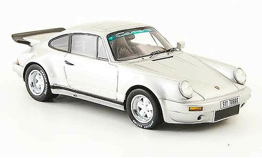 Porsche 911 Turbo 1/43 Spark Carrera grau metallisee avec weissen Streifen 1974 modellautos