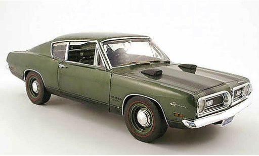 Plymouth Barracuda 1969 1/18 Highway 61 440 gr&Atilde;&frac14;n modellautos