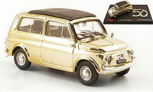 Fiat 500 Giardiniera 1/43 Brumm gold modellautos