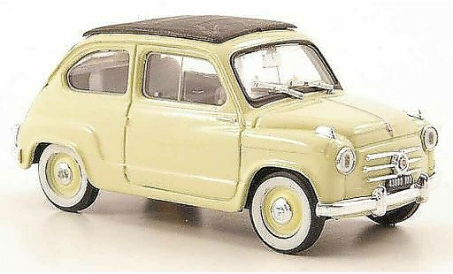 Fiat 600 Berlina 1/43 Brumm gelb geschlossen 1956 modellautos