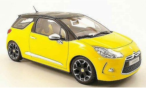 DS Automobiles DS3 Berline 1/18 Norev gelb/schwarz 2010 modellautos