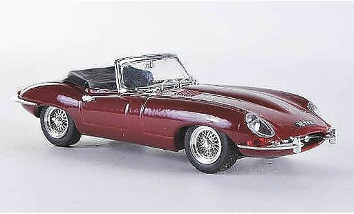 Jaguar E-Type Roadster 1/43 Best rot RHD geoffnetes Verdeck modellautos