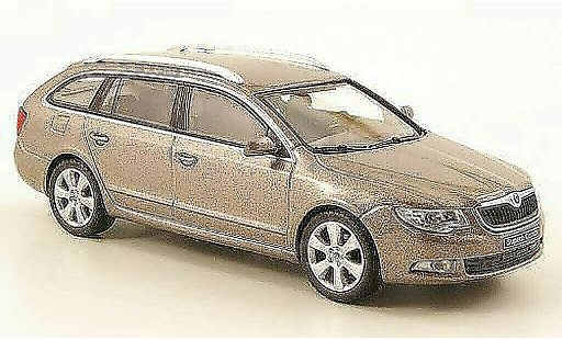 Skoda Superb 2009 1/43 Abrex II Combi graubraun modellautos