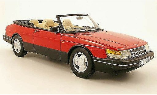 Saab 900 Cabriolet 1/18 Neo rot schwarz 1987 modellautos